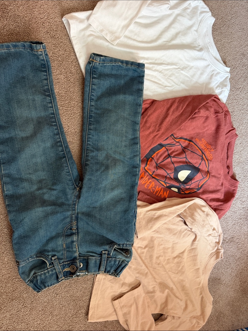 Toddler boys, long sleeve T-shirts, and jeans 3T